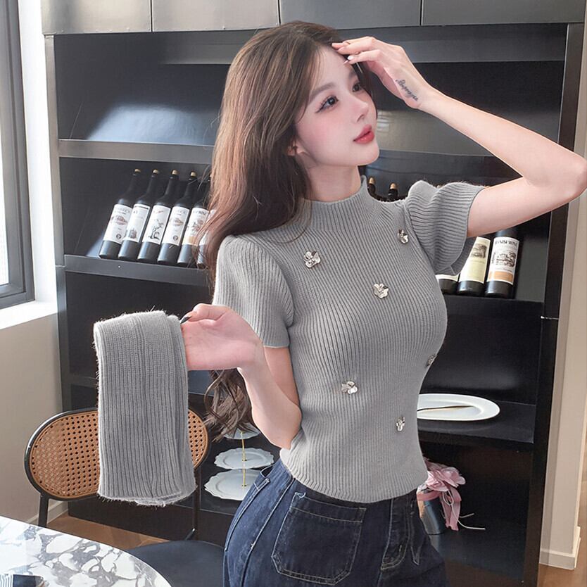 【tops】ニットトップスアームカバー付き　M27531