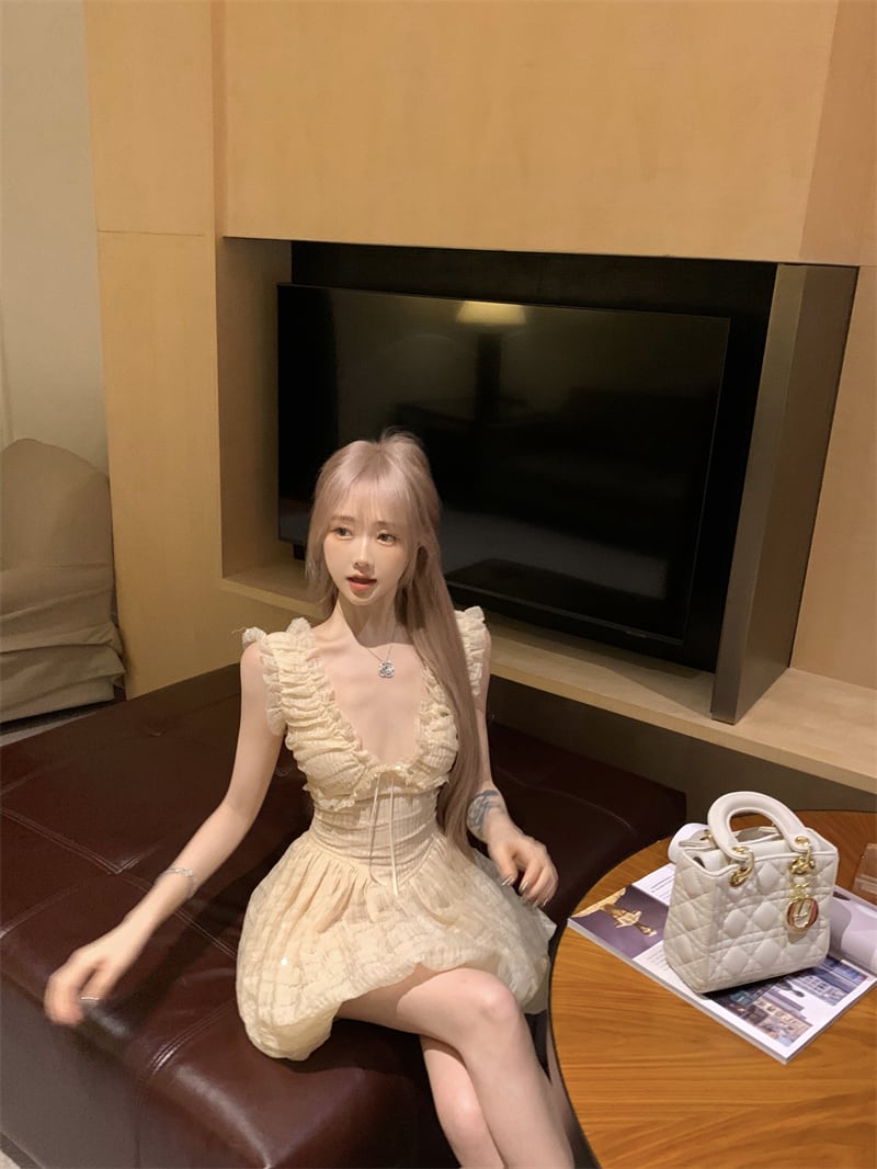 【dress】フリルデートワンピース　M30069