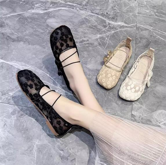 【shoes】3色レースフラットシューズF7473