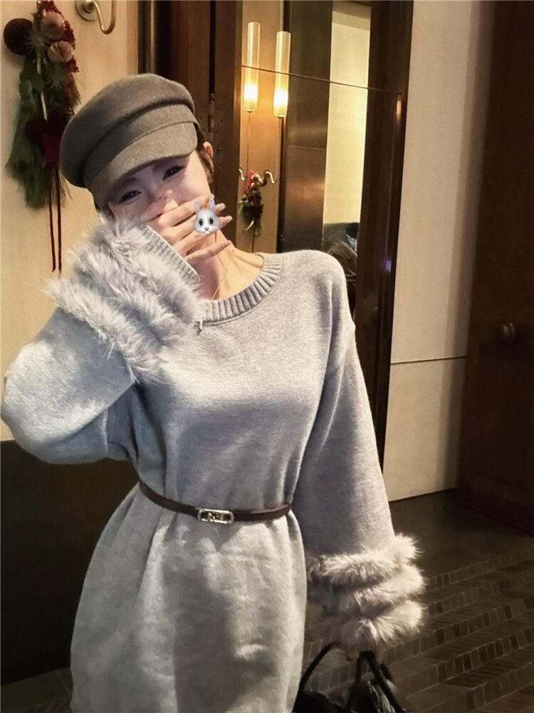 【dress】ファーニットワンピース　M28430