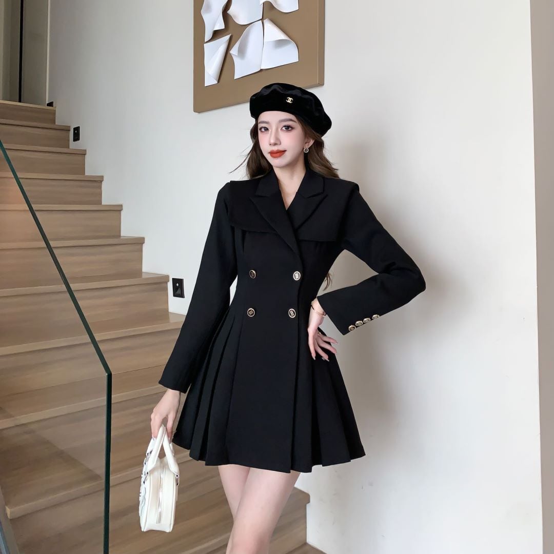 【dress】ダブルボタンワンピース　M18968