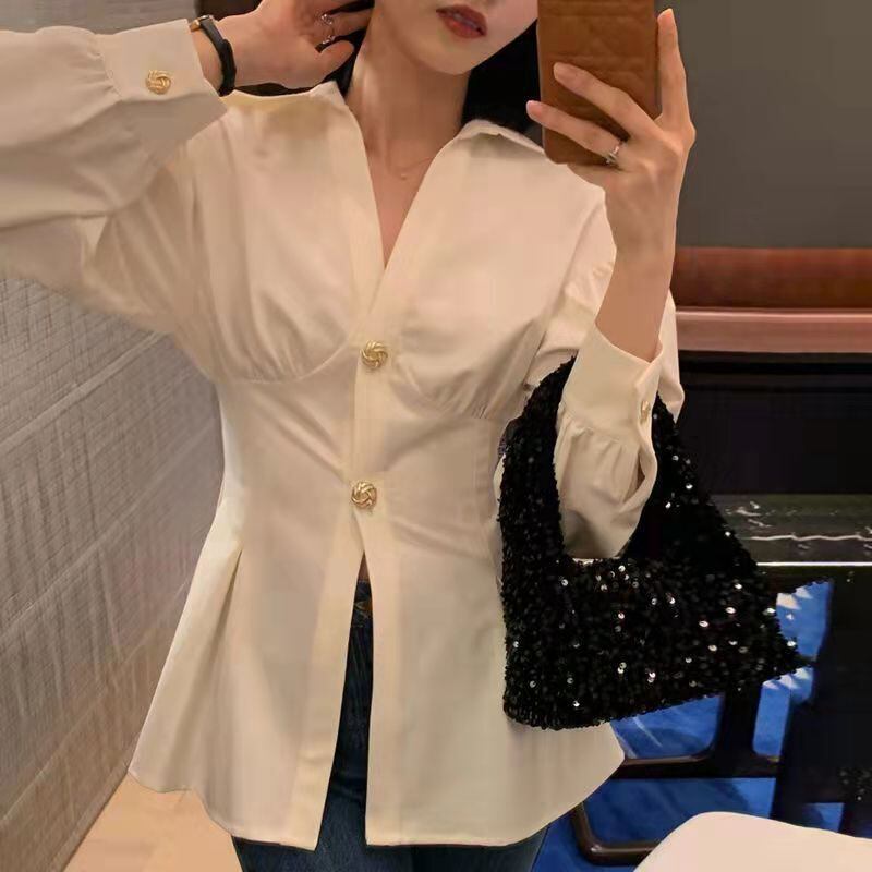 【tops】長袖ブラウスG20338