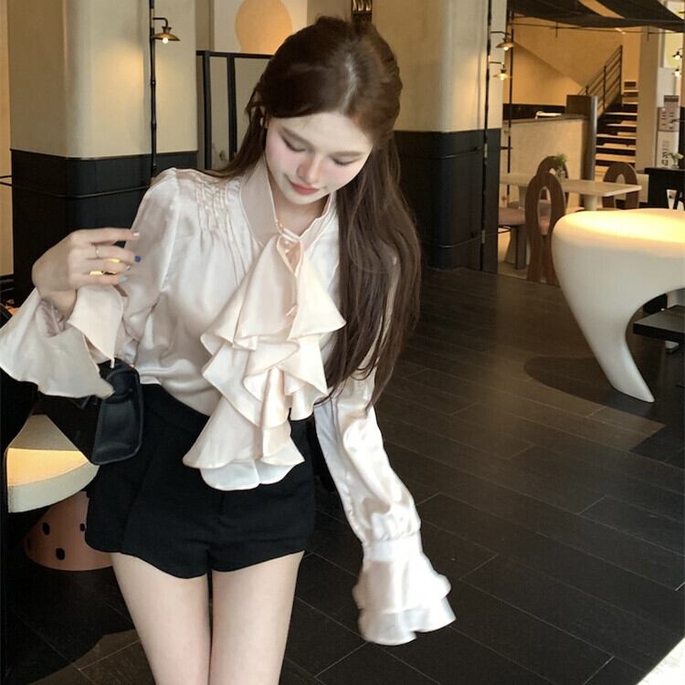 【tops】フリルブラウス　M28473