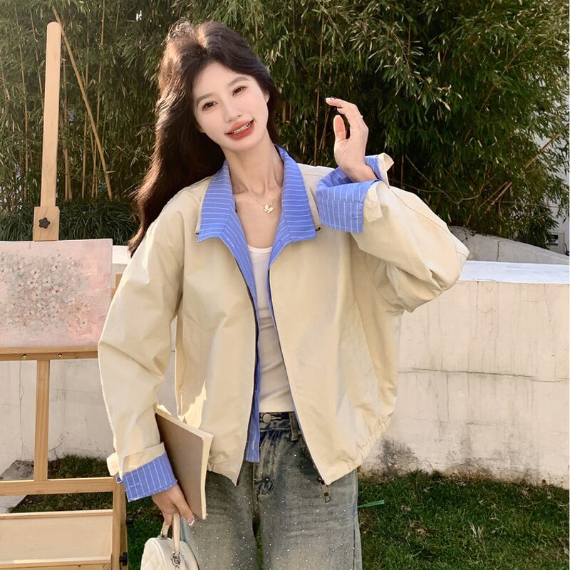 【outer】フェイクレイヤードジャケット Q8222