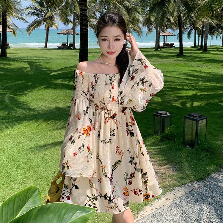 【dress】花柄ワンピース　M25307