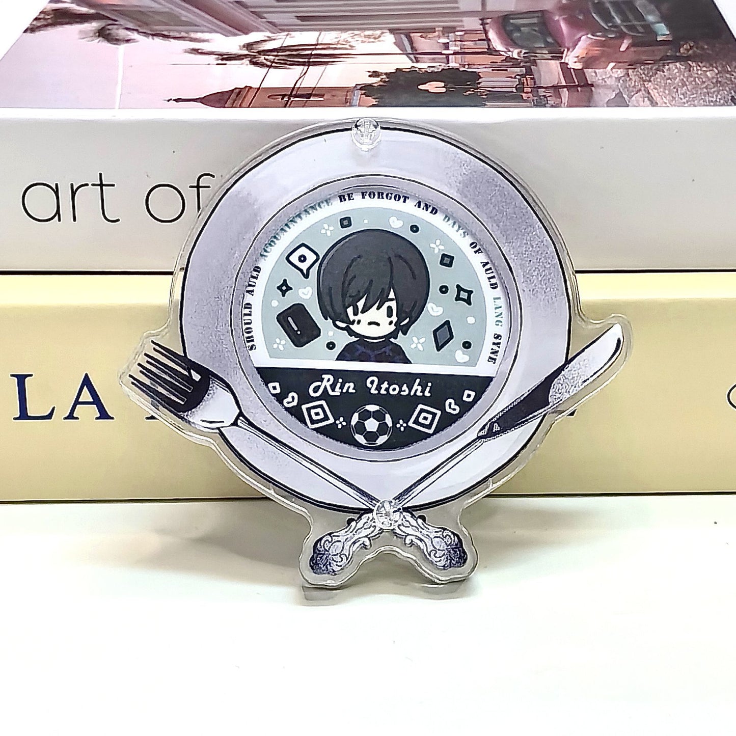 【GOODS】 58mm ディスプレイ ナイフとフォーク 缶バッジホルダー Ｑ2158