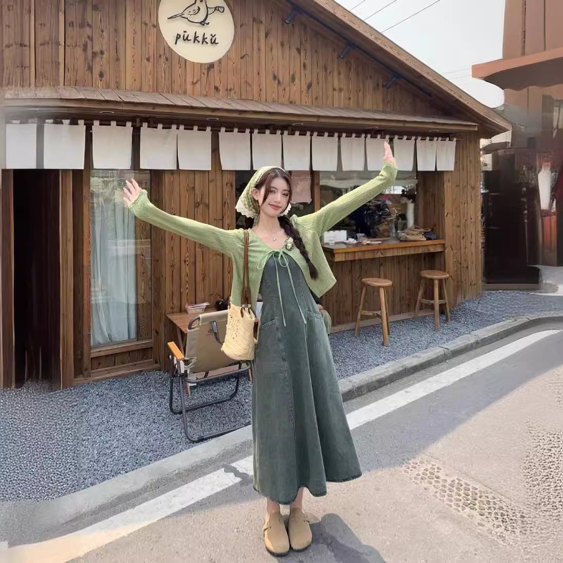 【dress】デニムキャミワンピースG21377