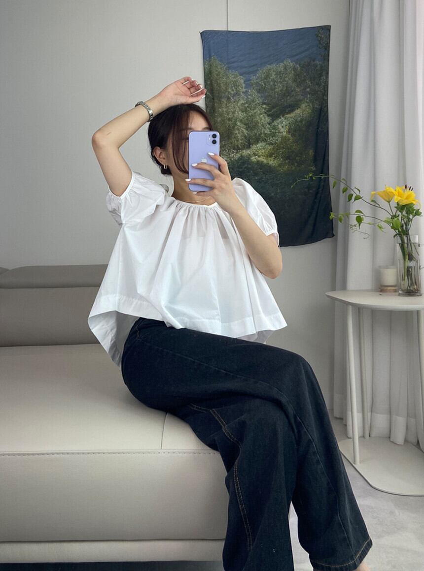 【tops】パフスリーブ ブラウスG20481