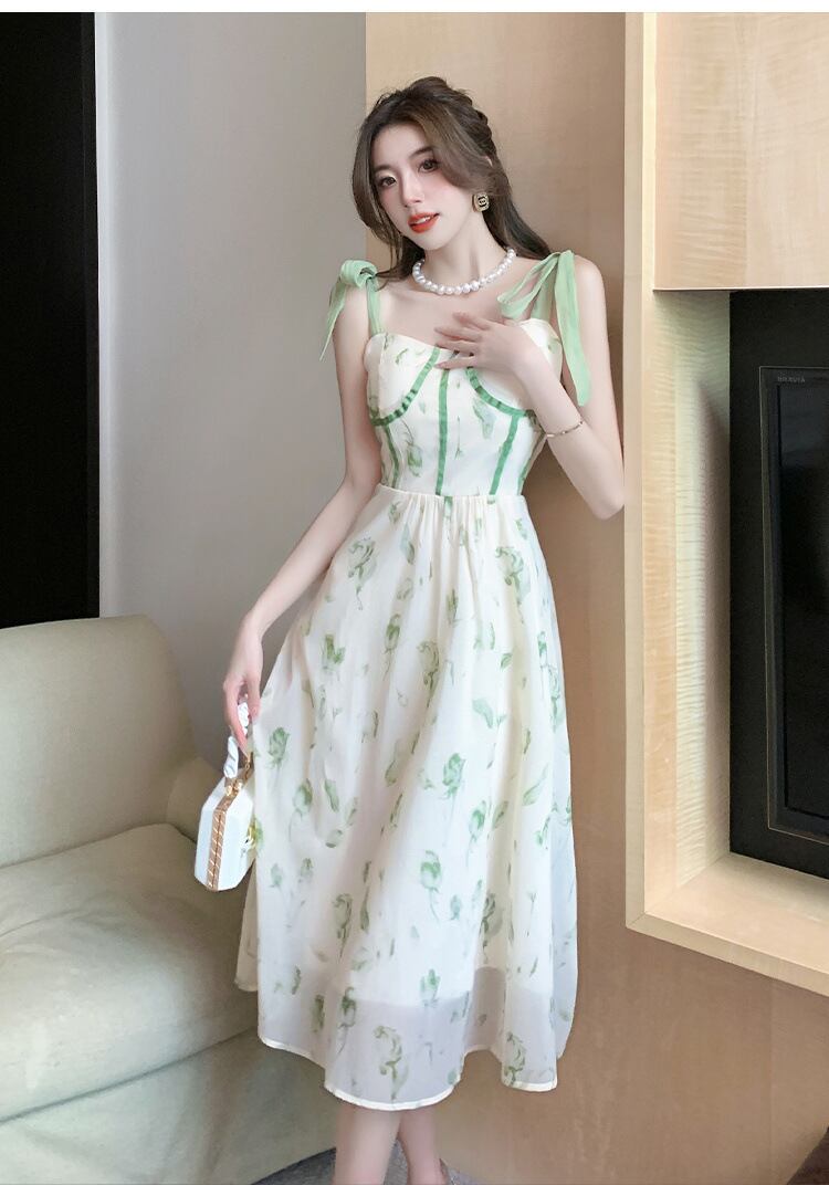 【dress】デート花柄キャミワンピース G21016