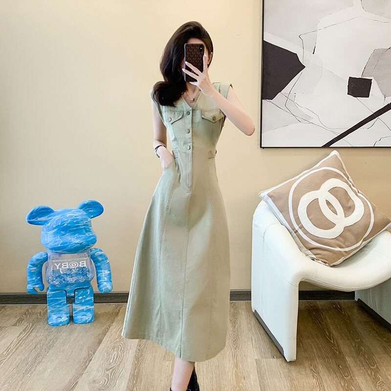 【dress】ノースリーブデニムワンピース G20200