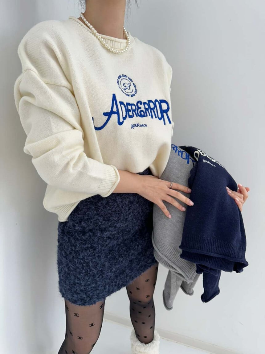 【tops】ラウンドネックニットセーターG19836