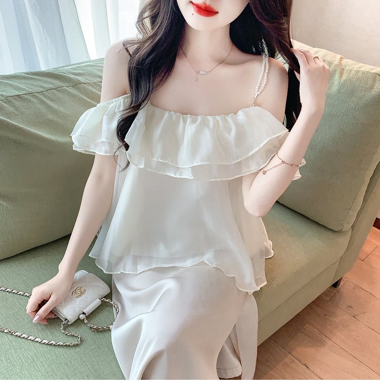 【tops】キャミフリルトップス　M23926
