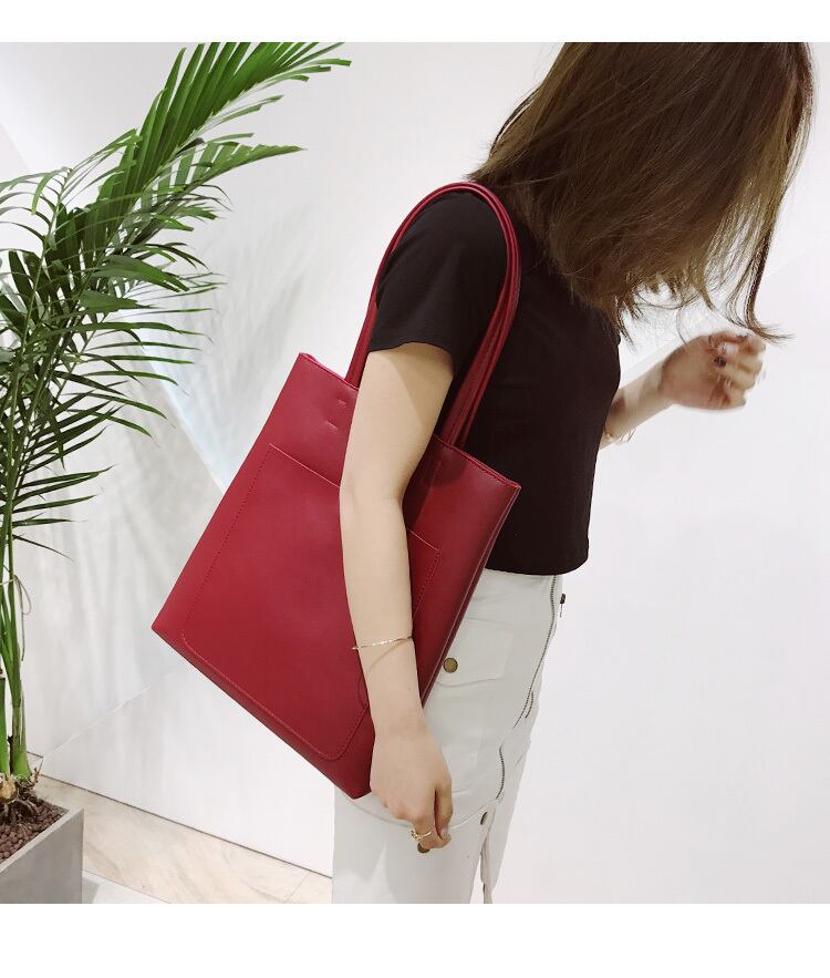 【小物】大活躍  ファッションカジュアルショルダーバッグ韓国系定番無地ハンドバッグ