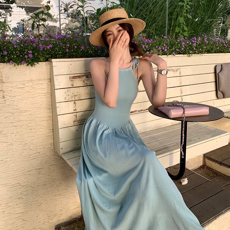 【dress】ホルターネックニットワンピース　M24580