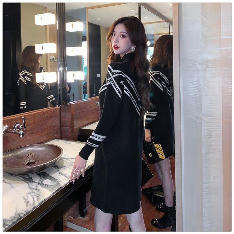 【dress】ファッション気質満点韓流スタイル ルーズ着痩せニットワンピース G9765