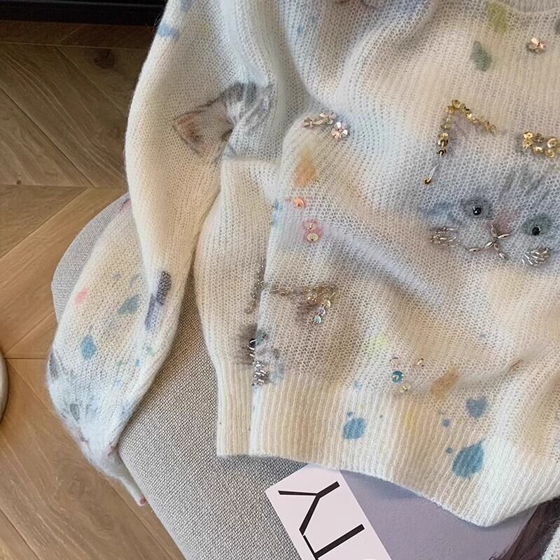 【tops】クルーネックニットセーター　M29121