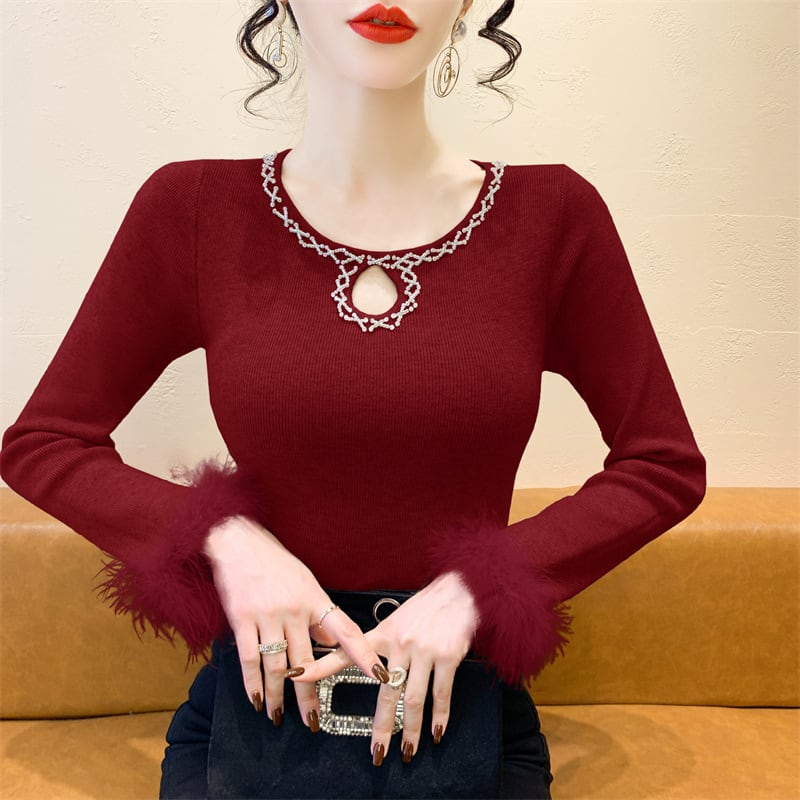 【tops】ファーニットトップス　M28219