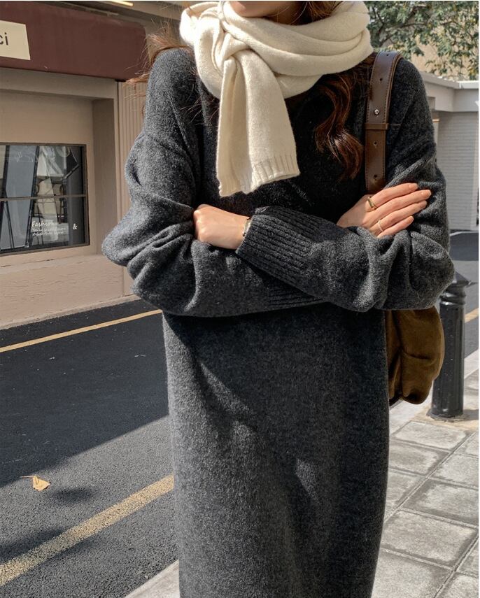 【dress】POLOネックワンピース　M19146