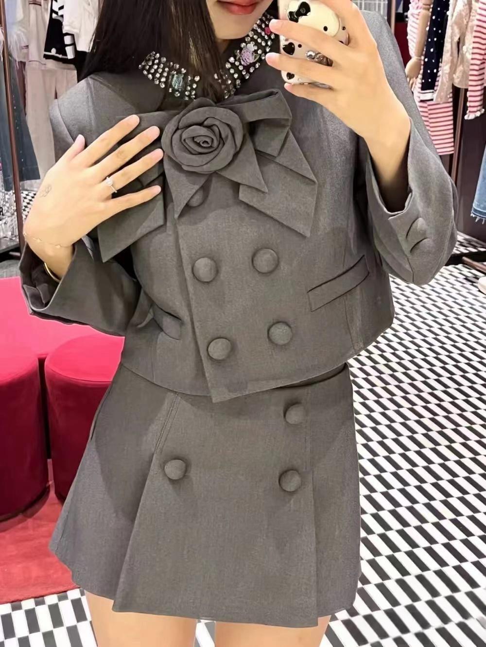 【set】ショートスーツジャケット+スカートセット　M26385