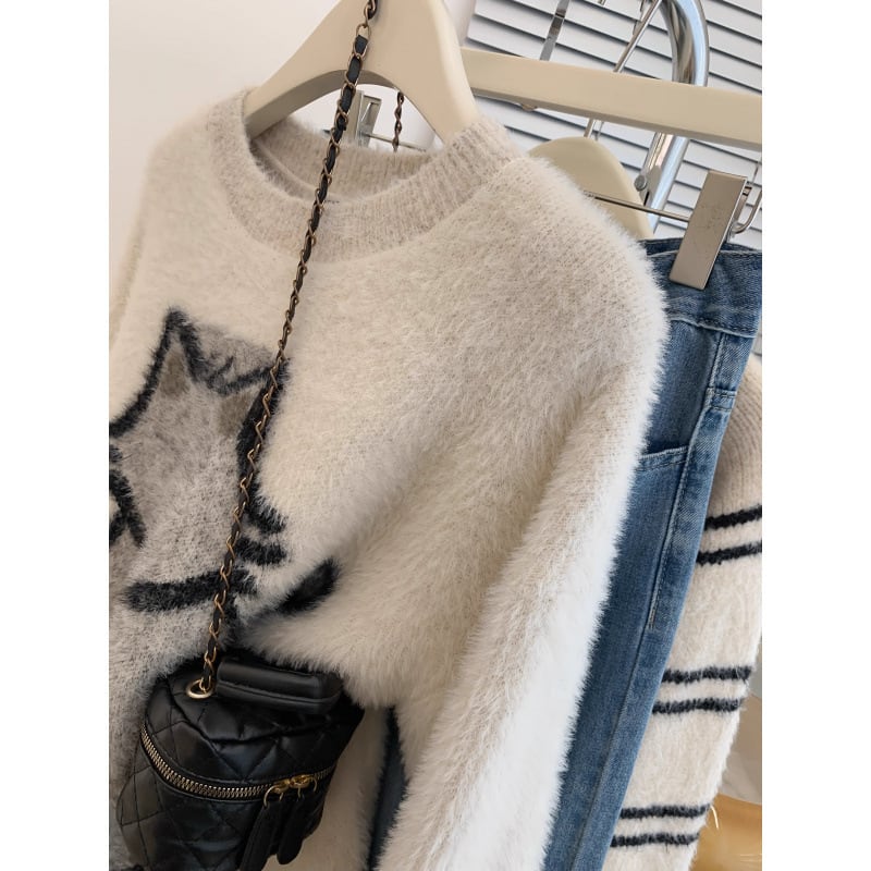 【tops】クルーネックニットセーター　M28912