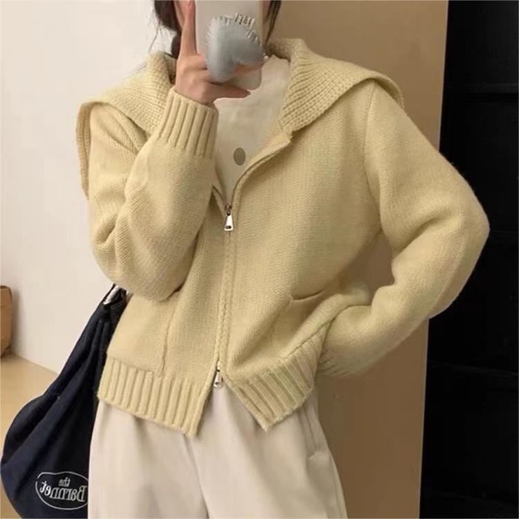 【outer】ファスナーニットカーデ　M27256