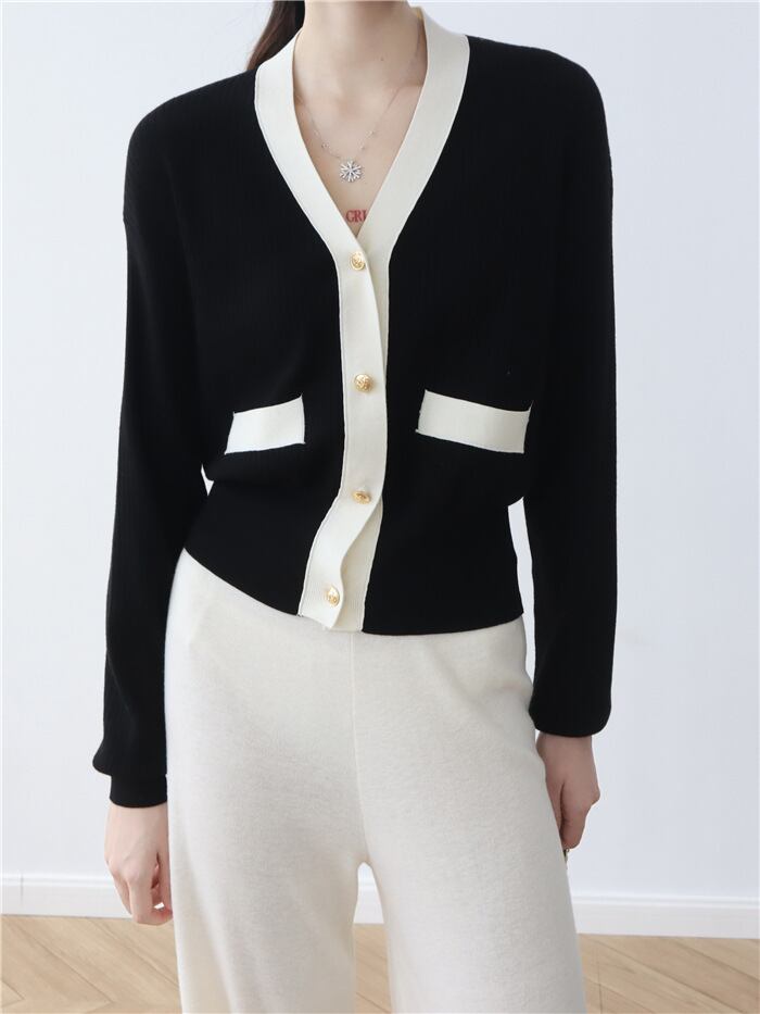 【outer】Vネックニットカーデ　M27234