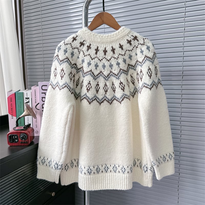 【outer】ジャカードニットカーデ　M28152