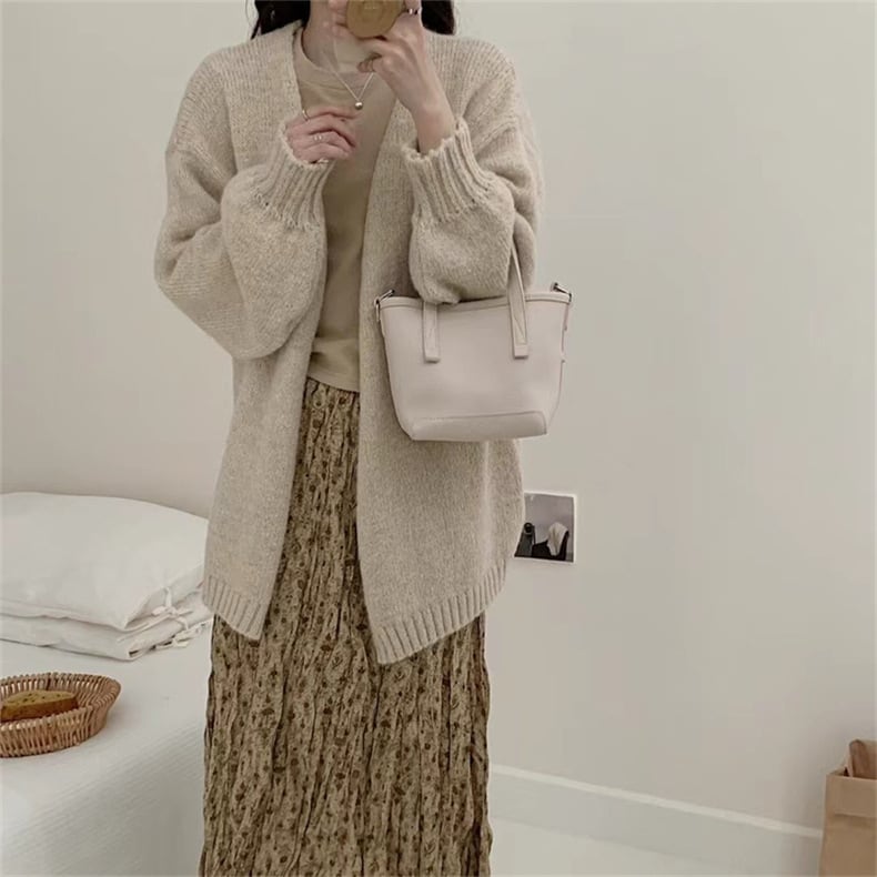 【outer】Vネックニットカーデ　M25798