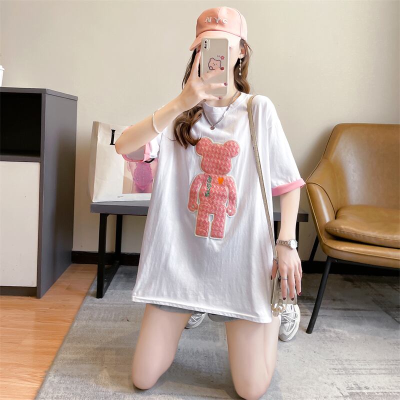 【tops】半袖偽二つ切り替えTシャツG20029