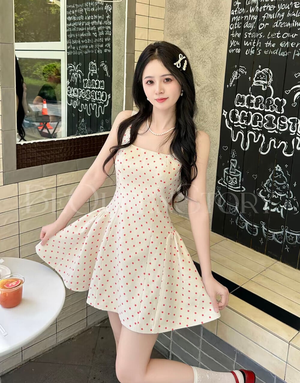 【dress】バックリボンミニワンピース　K0548