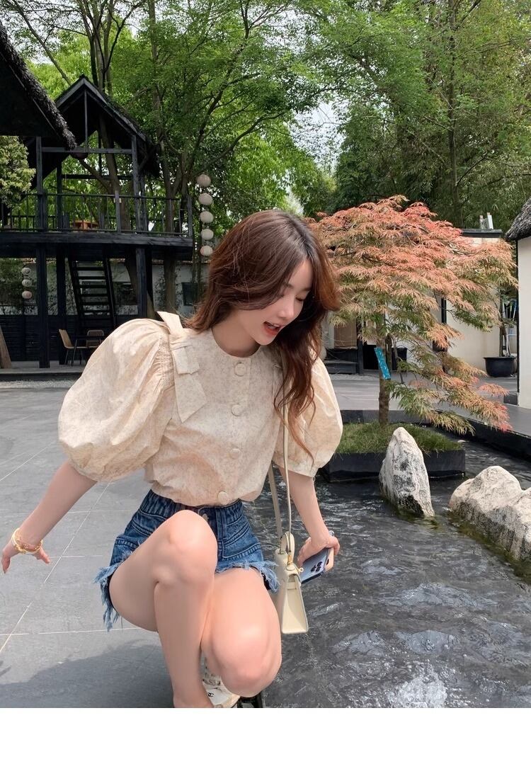 【tops】パフスリーブ ブラウスG21113