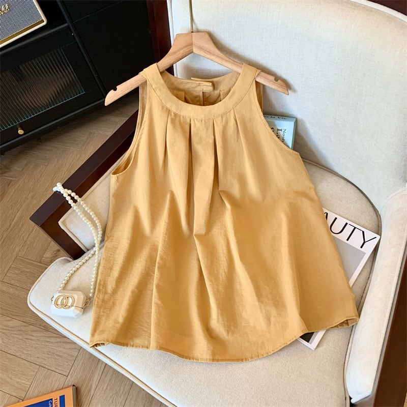 【tops】ノースリーブギャザータンクトップF7507