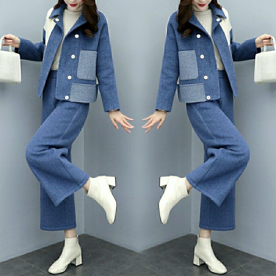 【set】ドッキングコート×ワイドパンツセット　M18521