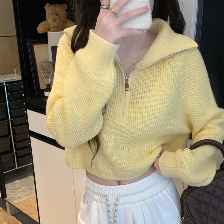 【tops】ファスナーニットセーター　M28416