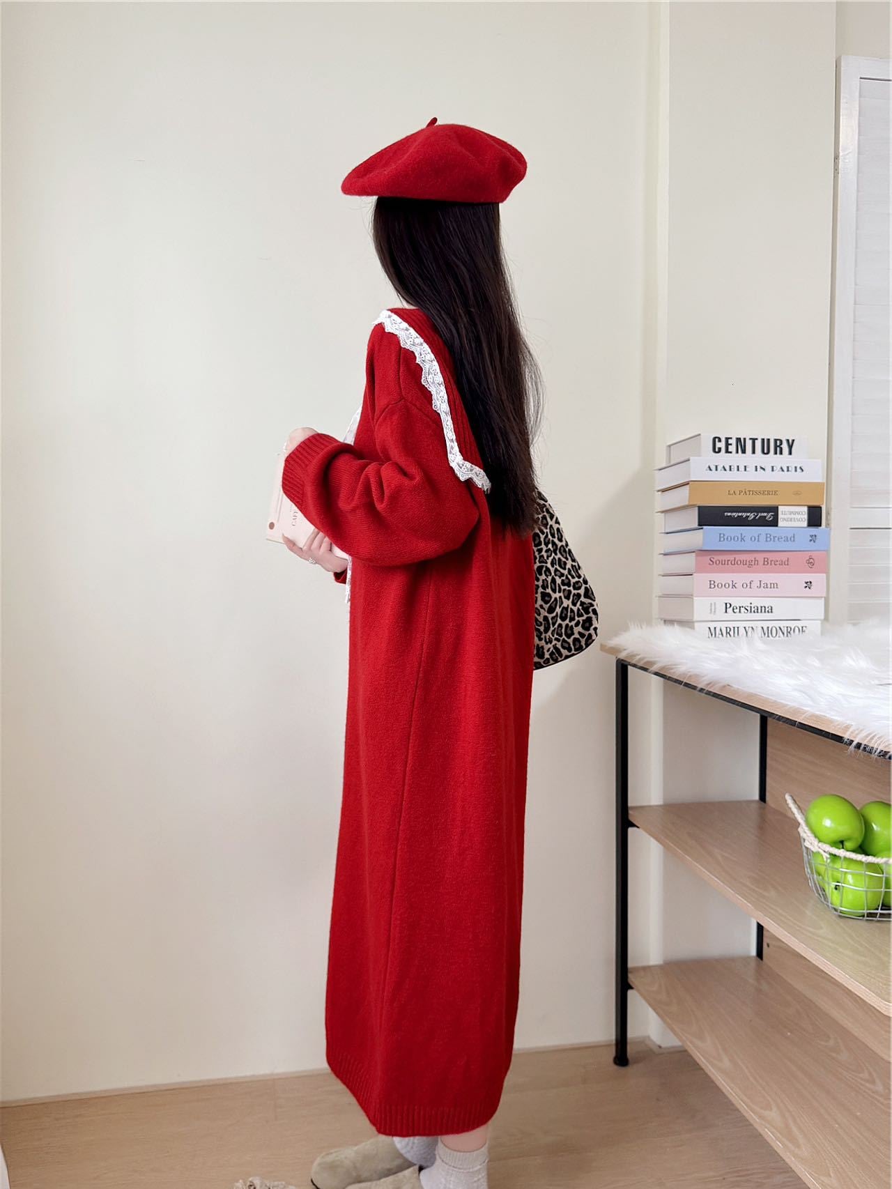 【dress】セーラーカラーニットワンピース Q7770