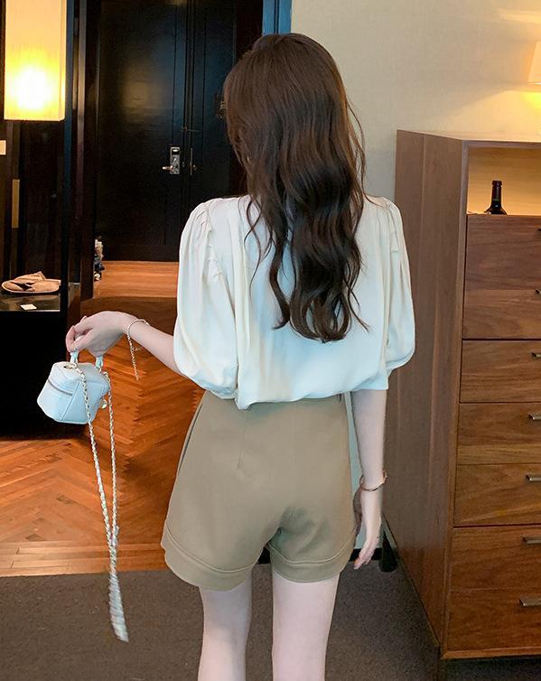 【tops】透かし彫りブラウスF7502