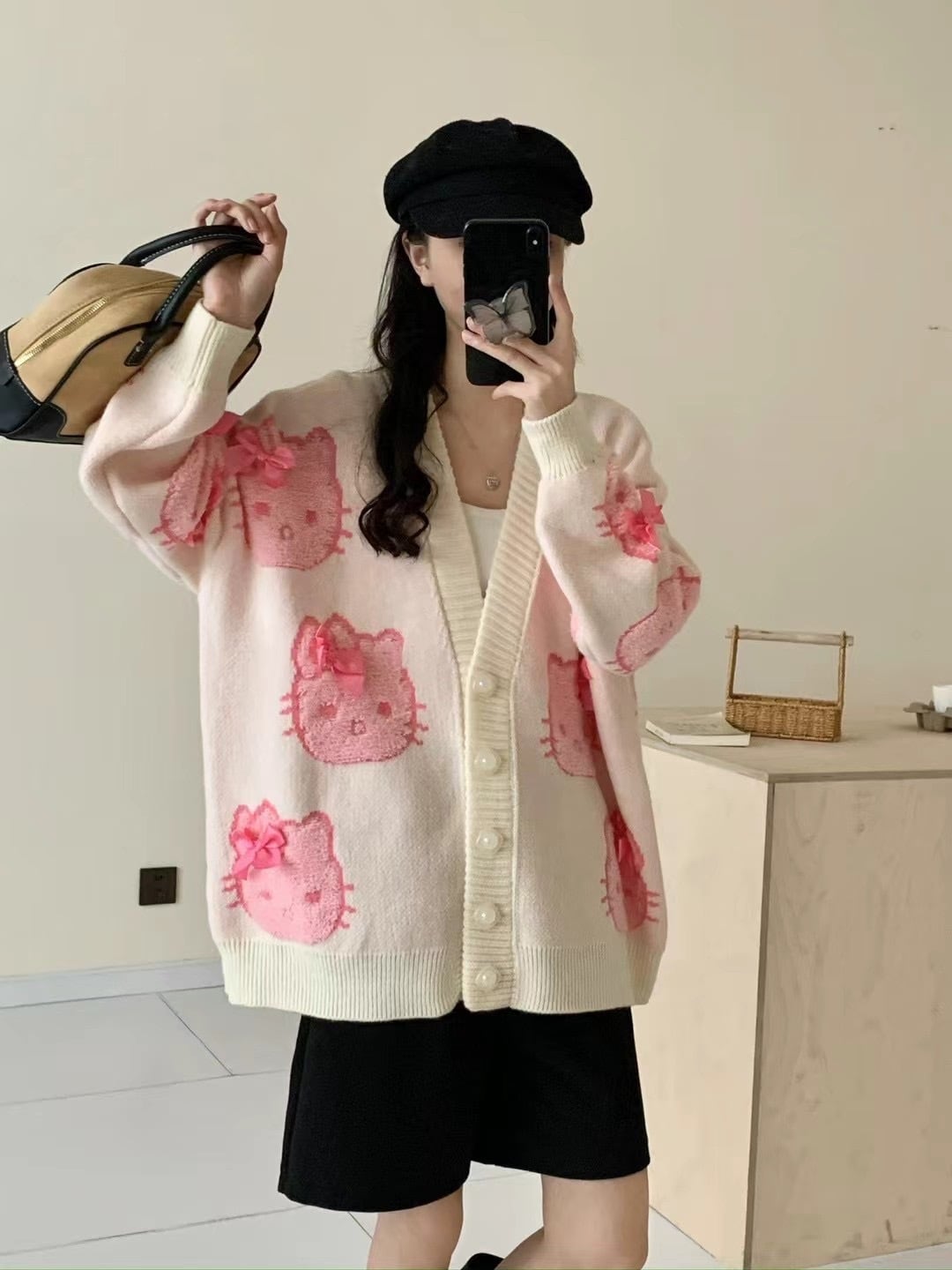 【outer】ジャカードニットカーデ　M25845