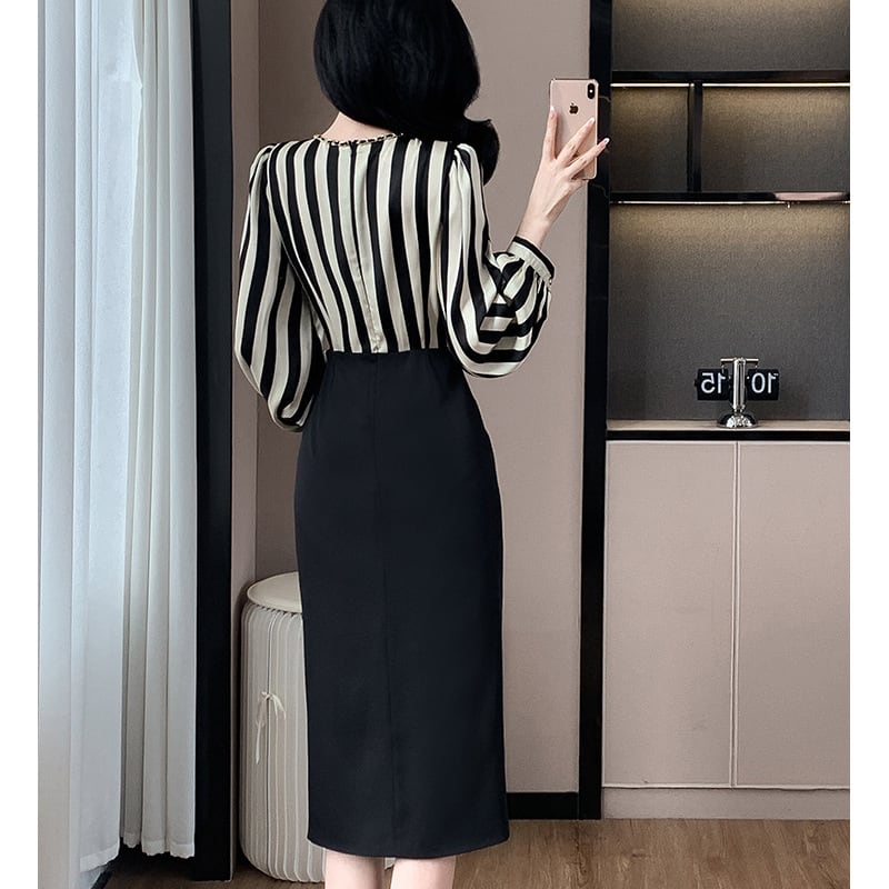 【dress】切り替えワンピース　M26195