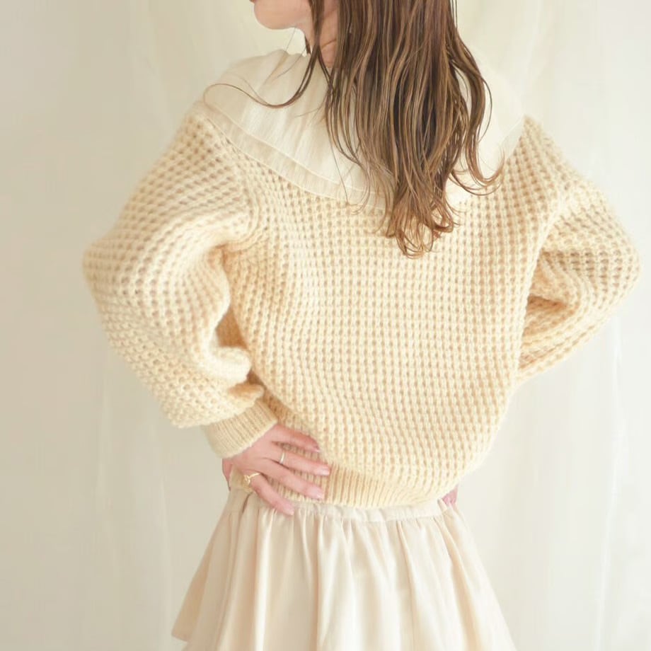 【outer】ドールカラーニットカーデ　M27079