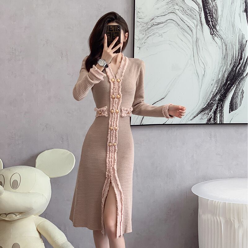 【dress】ボタンデザインワンピース　M19105