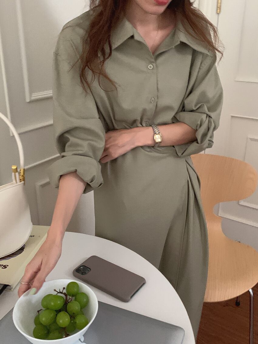 【dress】シャツワンピース　M18666