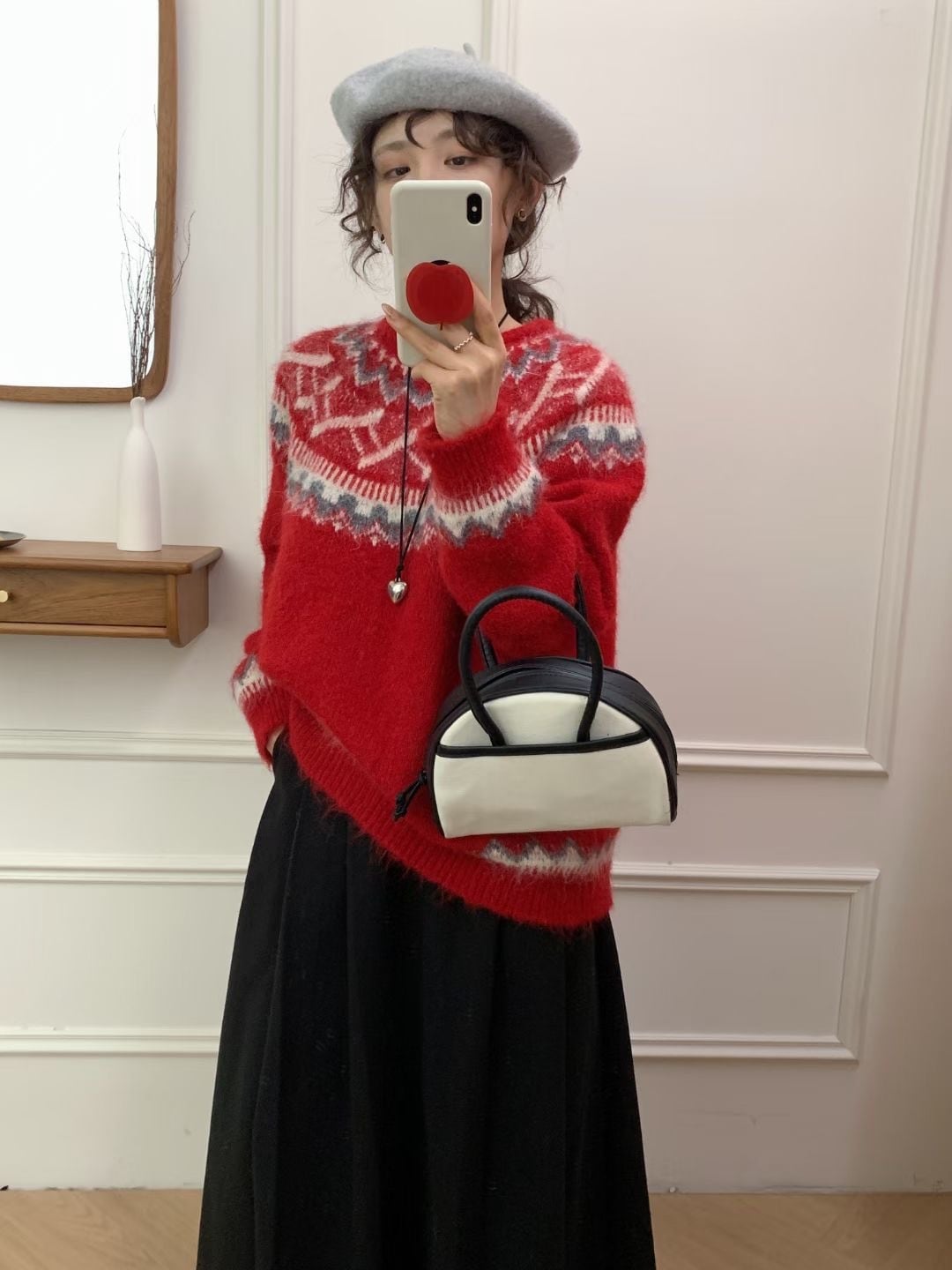 【tops】クルーネックニットセーター　M27109