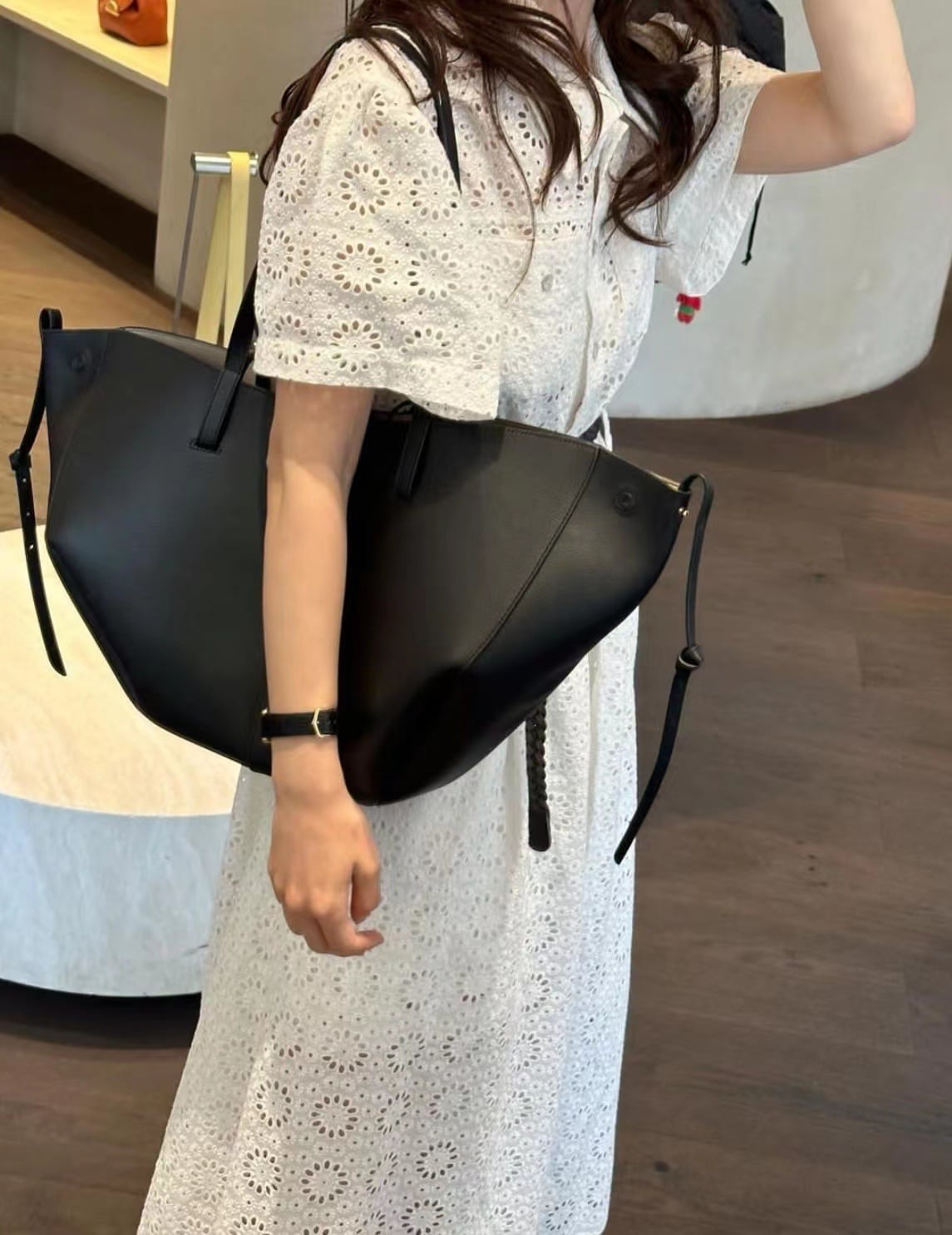 【set】カットワークワンピース×ショートパンツセット　M24749