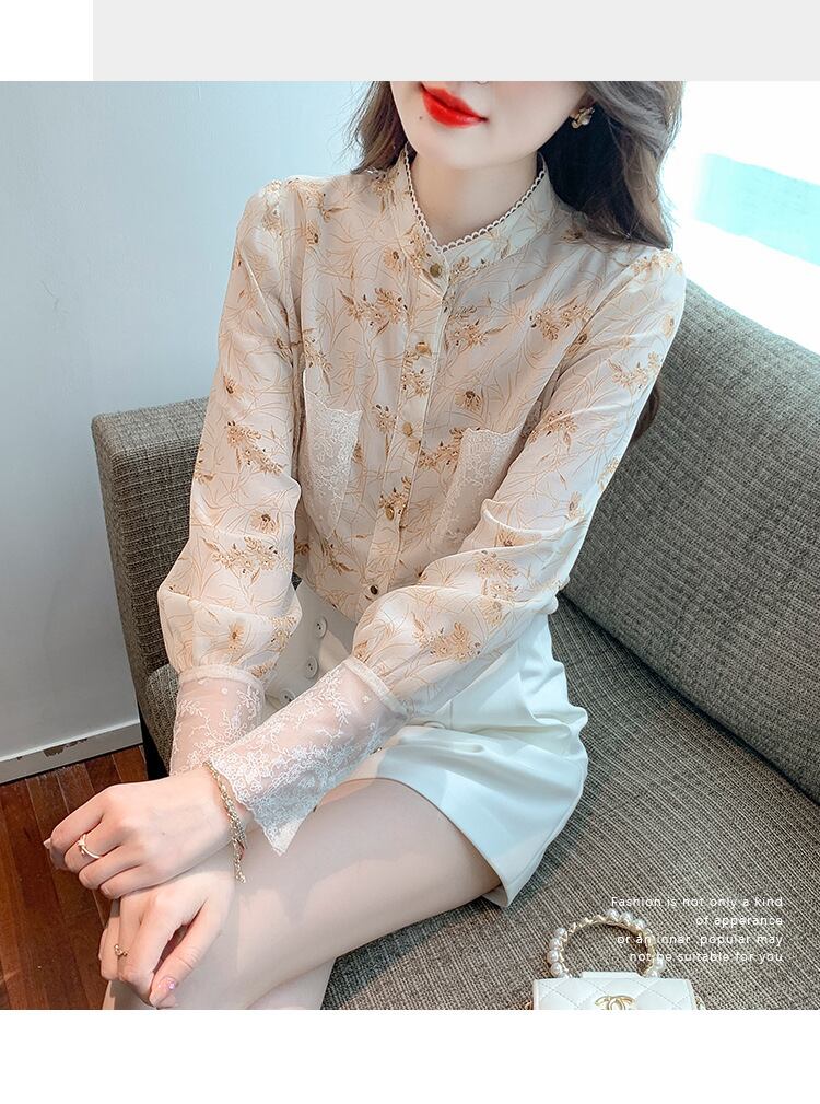 【tops】花柄シャツトップス　M18566
