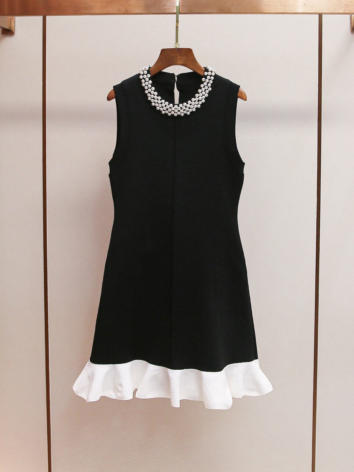 【dress】パールネックドッキングミニワンピース　N3007