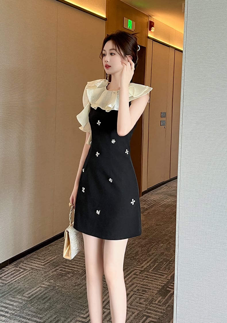【dress】フリルビジューワンピース　M24282