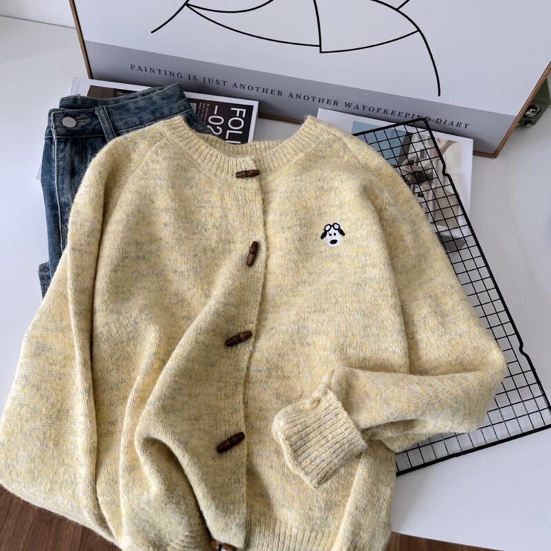 【outer】4色展開ニットカーディガン Q7492