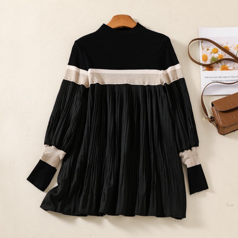 【tops】ドッキングニットトップス　M28451