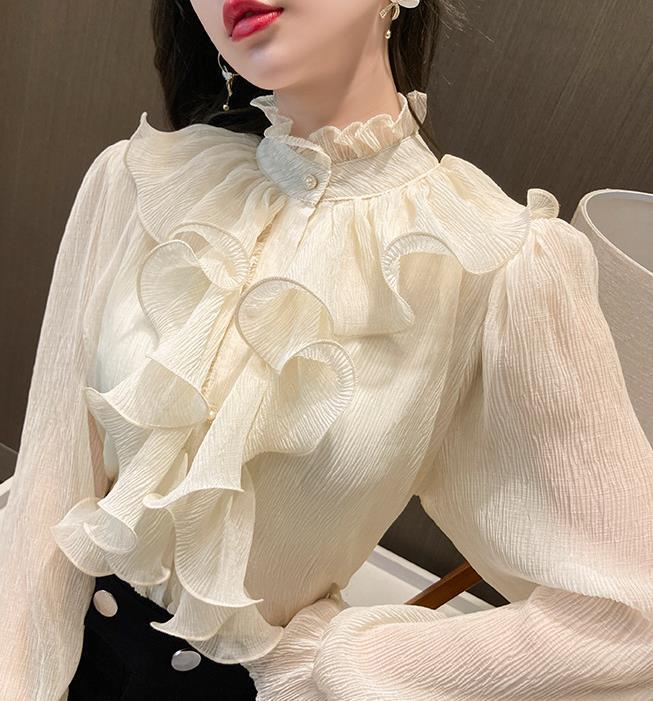 【tops】3色フレアスリーブブラウスF7059