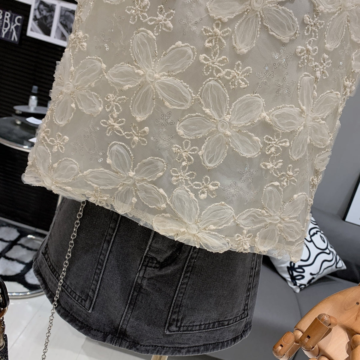 【tops】パフスリーブトップス　M24011